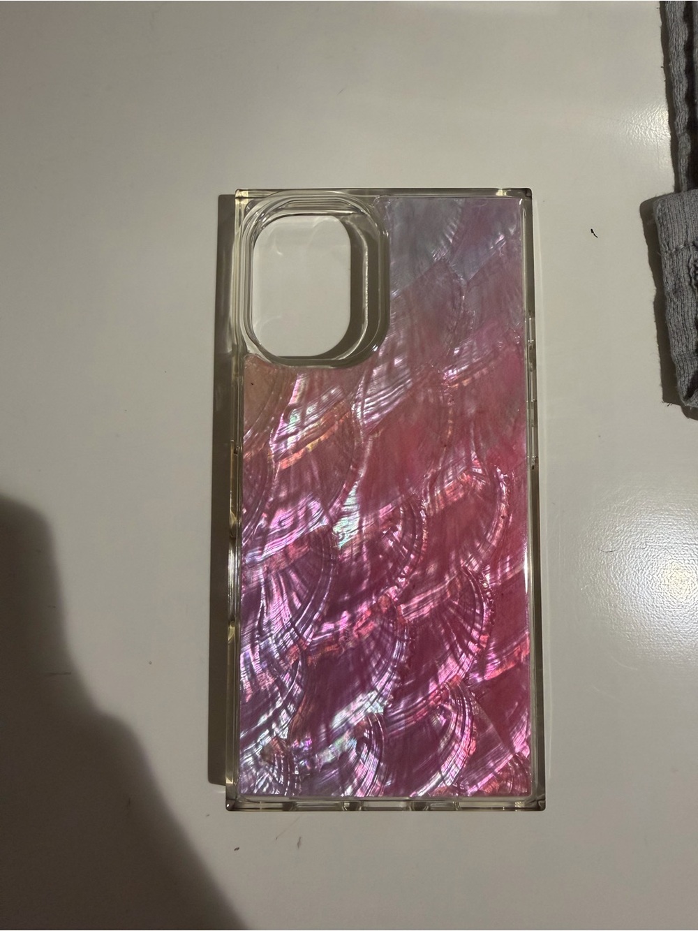 SQUARE by FLAUNT Iridescent Pink Shell Case for iPhone 16 - Picture 2 of 8